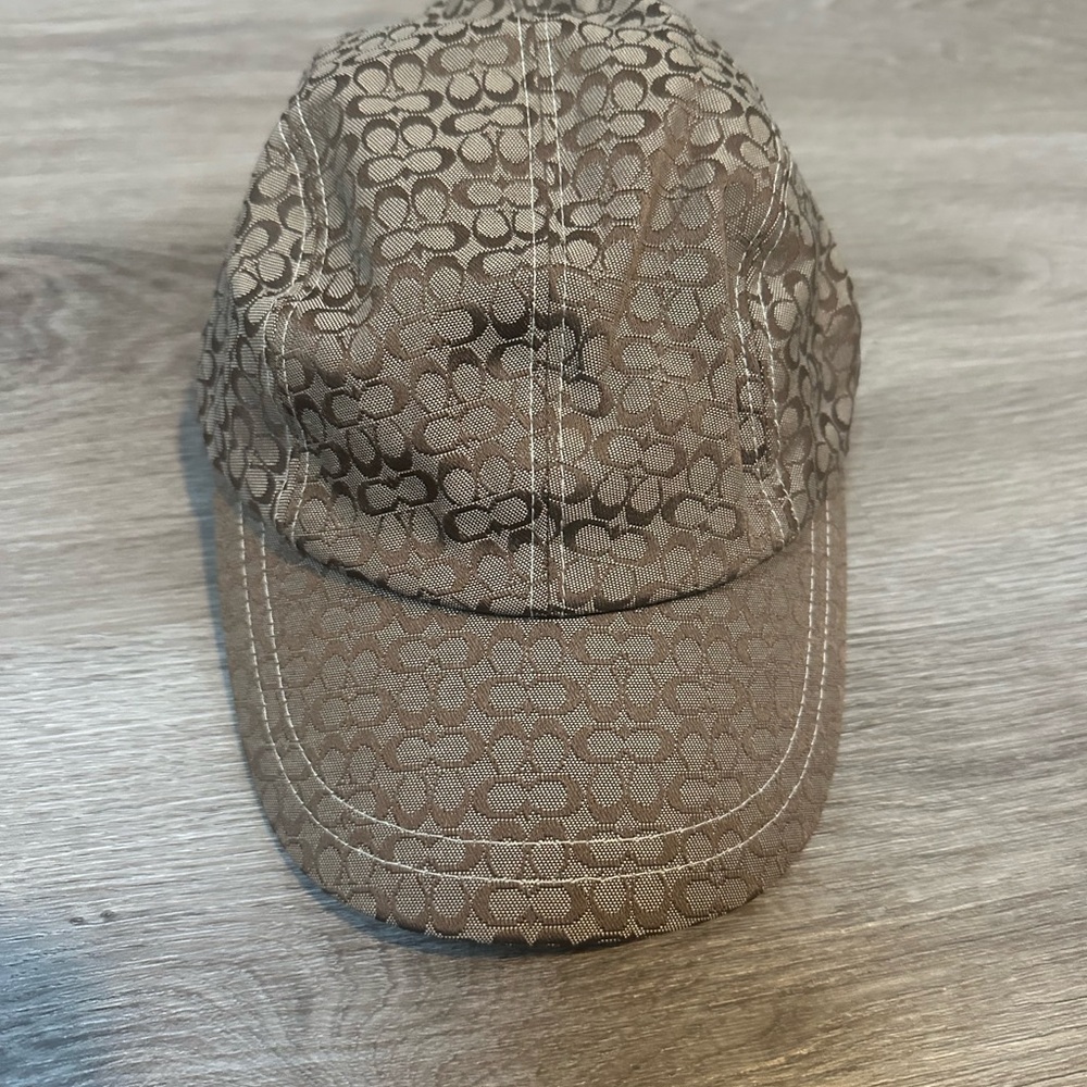 Coach Tan Patterned Cap
